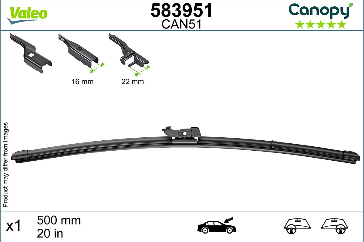 VALEO CANOPY Ablaktörlő lapát 583951_VALEO